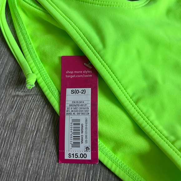 Neon green two piece bikini - Picture 2 of 4